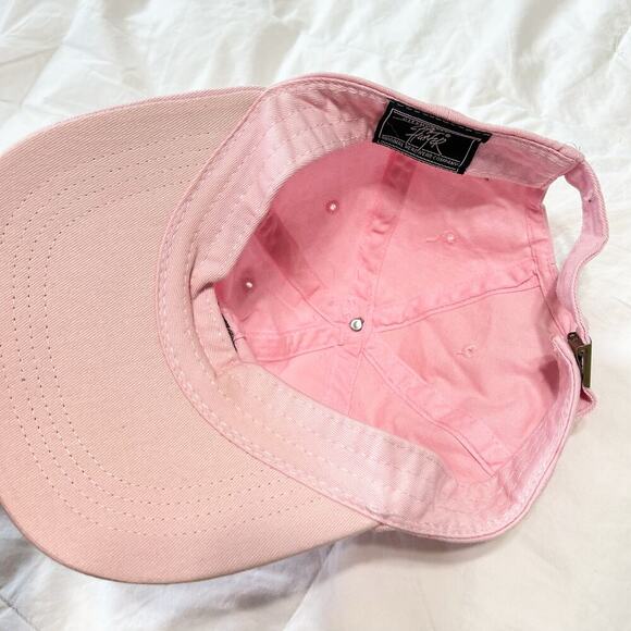 City Hunter Pink Baseball Cap Fish Embroidery Adjustable Dad Hat - Picture 4 of 6